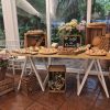MESA DE MADERA CON CABALLETES 200X100 CM - Imagen 2