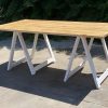 MESA DE MADERA CON CABALLETES 200X100 CM - Imagen 3