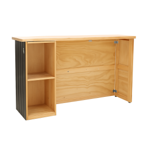 PACK BARRA DE MADERA + MUEBLE AUXILIAR DE ALMACENAJE